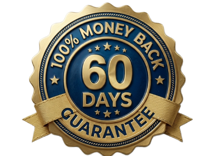 Purisaki Patches 60-day 100% money-back guarantee badge